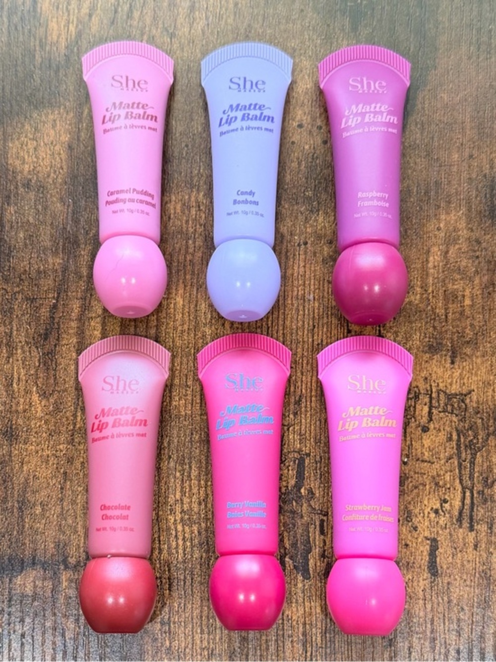 She Makeup Matte Lip Balm - Pink & Purple Assorted Shades